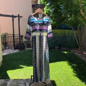 ZARA BOHEMIAN MAXI SUMMER DRESS, floral print